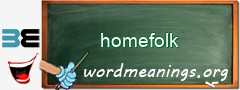 WordMeaning blackboard for homefolk